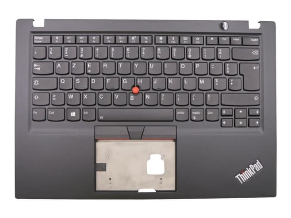Lite-On - Ersättningstangentbord för bärbar dator - med Trackpoint, UltraNav - bakgrundsbelyst - AZERTY - fransk - svart - FRU - med top cover (black