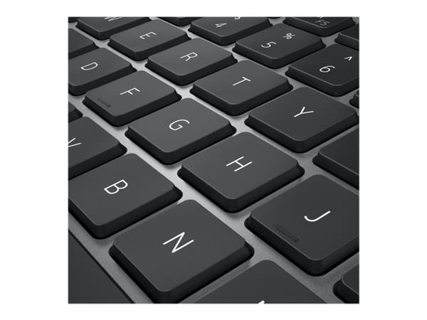 Dell Multi-Device KM7120W - Sats med tangentbord och mus - trådlös - 2.4 GHz, Bluetooth 5.0 - hela norden - Titan gray - för Latitude 3320, 3520, 732