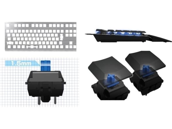 HORI EDGE 201 - Tangentbord - bakgrundsbelyst - USB