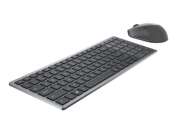 DELL KM7120W tangentbord Mus inkluderad Trådlös RF + Bluetooth QWERTY Amerikanskt internationellt Grå, Titan Grå, Titan