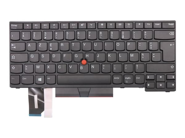 Sunrex - Ersättningstangentbord för bärbar dator - med Trackpoint, UltraNav - AZERTY - fransk - svart