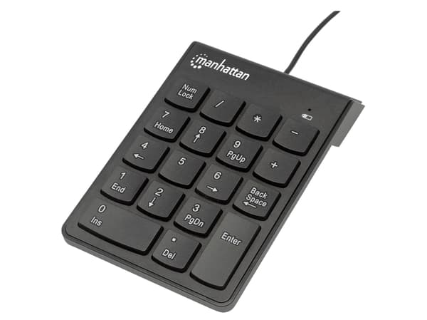 Manhattan kablet numerisk tastatur - svart
