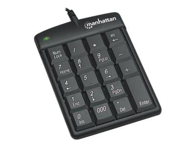 Manhattan kablet numerisk tastatur - svart