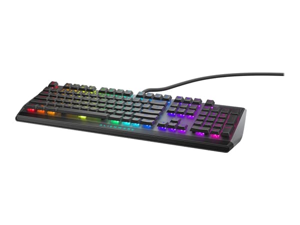 Alienware AW510K - Tangentbord - bakgrundsbelysning - USB - QWERTY - Amerikansk engelska - tangentbrytare: CHERRY MX Low Profile Red - Dark Side of t