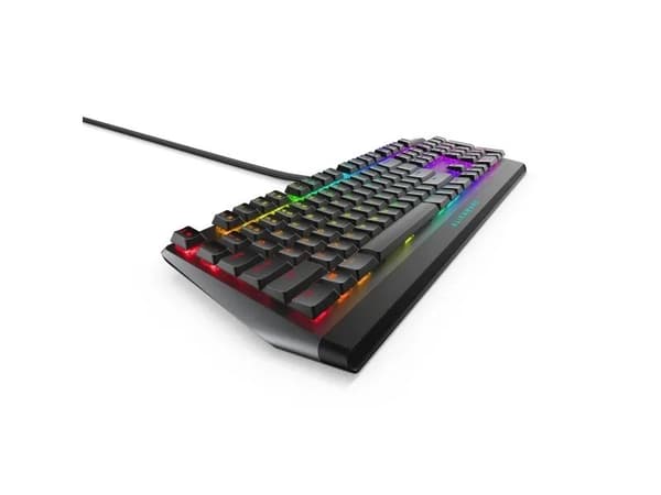 Alienware AW510K - Tangentbord - bakgrundsbelysning - USB - QWERTY - Amerikansk engelska - tangentbrytare: CHERRY MX Low Profile Red - Dark Side of t Svart, Grå