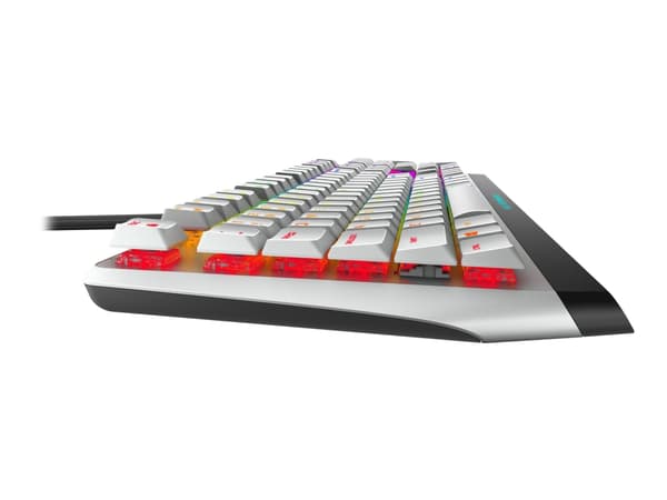 Alienware AW510K - Tangentbord - bakgrundsbelysning - USB - tangentbrytare: CHERRY MX Low Profile Red - månljus - för Alienware Area-51, Aurora, Auro
