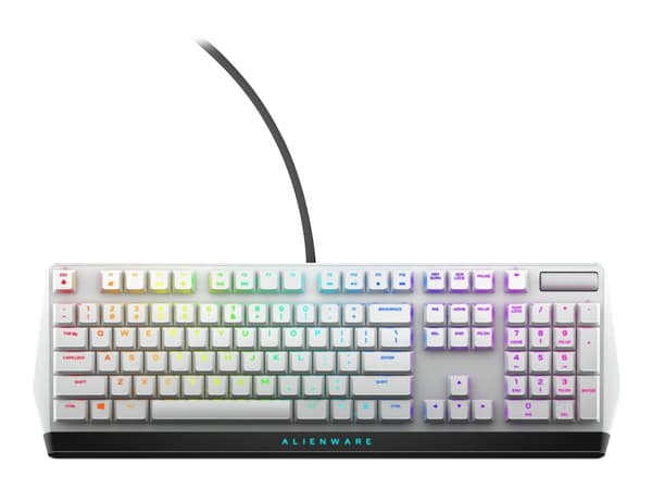 Alienware AW510K - Tangentbord - bakgrundsbelysning - USB - tangentbrytare: CHERRY MX Low Profile Red - månljus - för Alienware Area-51, Aurora, Auro