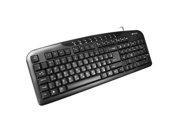Canyon CNE-CKEY01-RU Väderbeständigt och vattentätt USB-tangentbord ENG/RUS Svart
