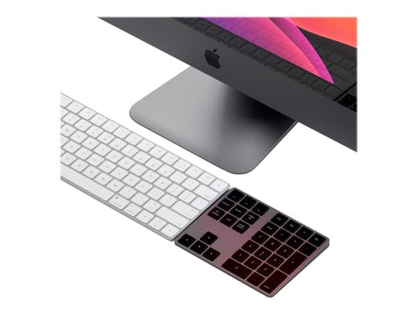 Satechi Bluetooth-laajennettu näppäimistö - näppäimistö - Bluetooth - avaruudenharmaa - Apple 10,2 tuuman iPad; 12,9 tuuman iPad Pro; iMac; iMac Pro;