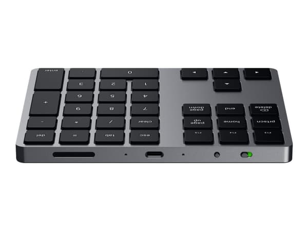 Satechi Bluetooth-laajennettu näppäimistö - näppäimistö - Bluetooth - avaruudenharmaa - Apple 10,2 tuuman iPad; 12,9 tuuman iPad Pro; iMac; iMac Pro;