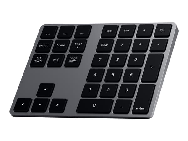 Satechi Bluetooth-laajennettu näppäimistö - näppäimistö - Bluetooth - avaruudenharmaa - Apple 10,2 tuuman iPad; 12,9 tuuman iPad Pro; iMac; iMac Pro;