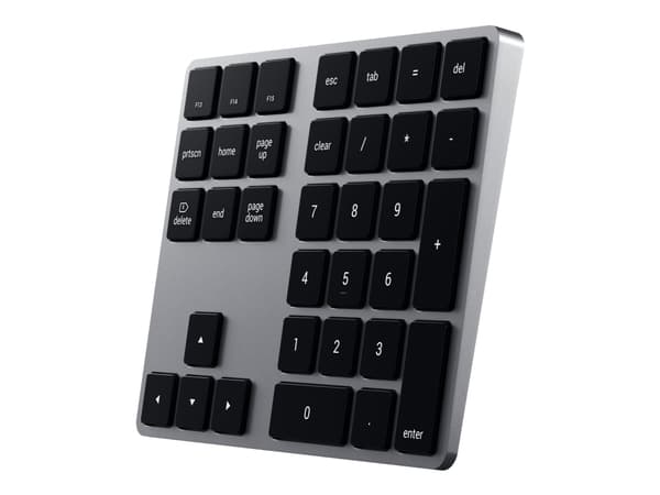 Satechi Bluetooth-laajennettu näppäimistö - näppäimistö - Bluetooth - avaruudenharmaa - Apple 10,2 tuuman iPad; 12,9 tuuman iPad Pro; iMac; iMac Pro; Harmaa