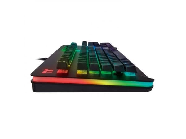 Thermaltake Level 20 RGB, Koblet med ledninger (ikke trådløs), USB, Mekanisk nøkkelbryter, QWERTY, RGB LED, Sort