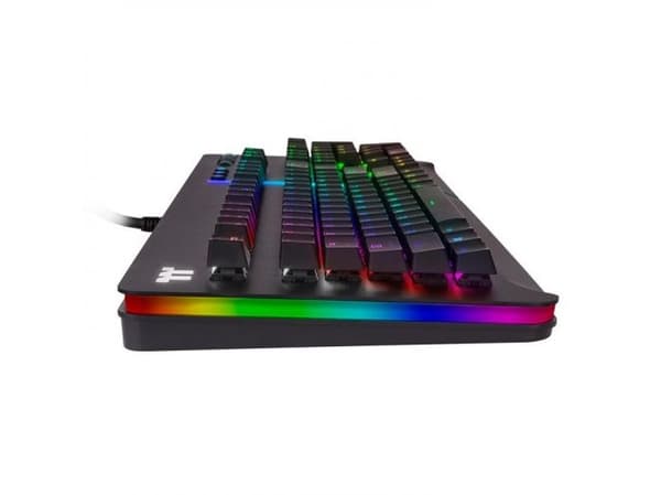 Thermaltake Level 20 RGB, Kabel, USB, Mekaniska tangentbrytare, QWERTY, RGB LED, Svart