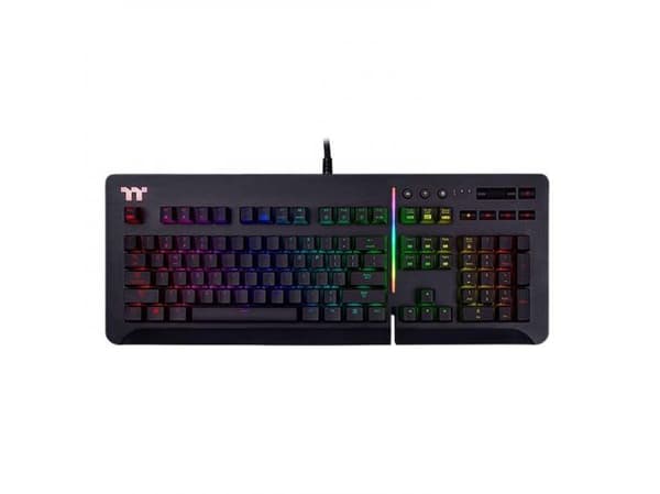 Thermaltake Level 20 RGB, Kabel, USB, Mekaniska tangentbrytare, QWERTY, RGB LED, Svart