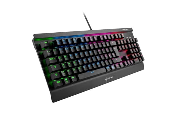 Sharkoon Skiller MECH SGK3 - Tangentbord - bakgrundsbelyst - USB - amerikansk - tangentbrytare: Kailh Red