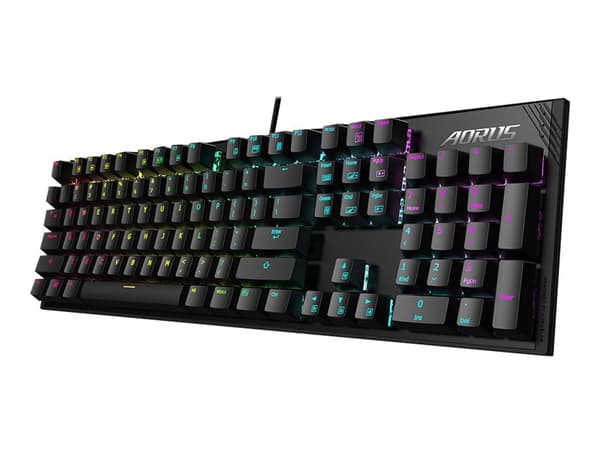 AORUS K1 - Tangentbord - bakgrundsbelysning - USB - tangentbrytare: CHERRY MX Red