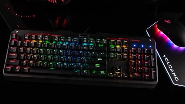 Modecom Volcano Hammer Outemu blå tangentbord (K-MC-HAMMER-U-BLUE-RGB-DE)