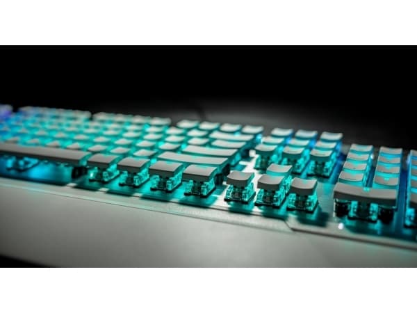 Roccat Vulcan 122 Aimo Standard Usb Mekanisk Nokkel Bryter Qwerty Rgb Led Hvit Cdon