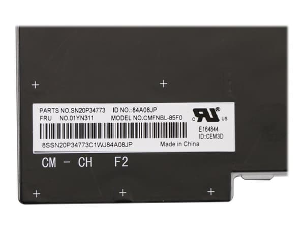 Chicony - Ersättningstangentbord för bärbar dator - med Trackpoint, UltraNav - AZERTY - fransk - silver - FRU - för ThinkPad E480; E490; L380; L380 Y