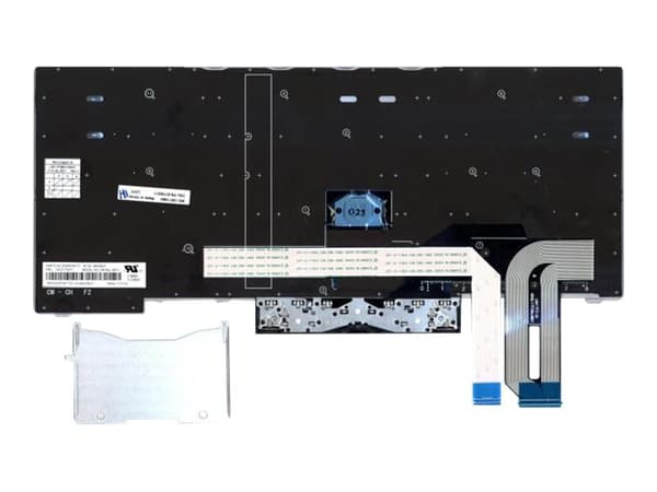 Chicony - Ersättningstangentbord för bärbar dator - med Trackpoint, UltraNav - AZERTY - fransk - silver - FRU - för ThinkPad E480; E490; L380; L380 Y
