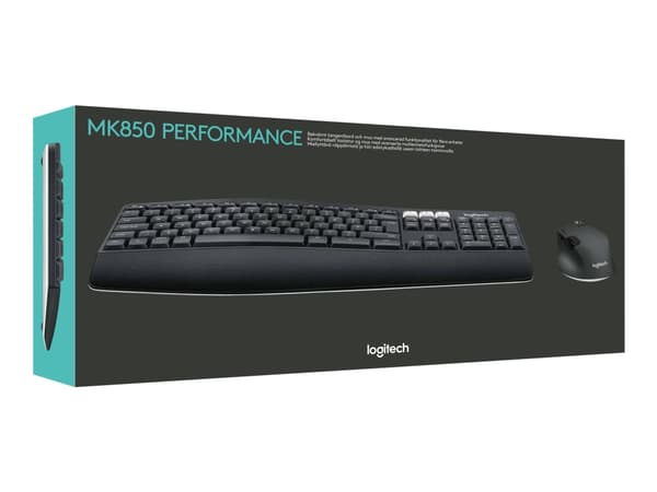 Logitech MK850 Performance - Tastatur- og mussett - trådløs - Bluetooth, 2.4 GHz - AZERTY - Fransk