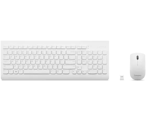 Lenovo 510 Combo - Tastatur- og mussett - trådløs - USA - løsvekt Hvit
