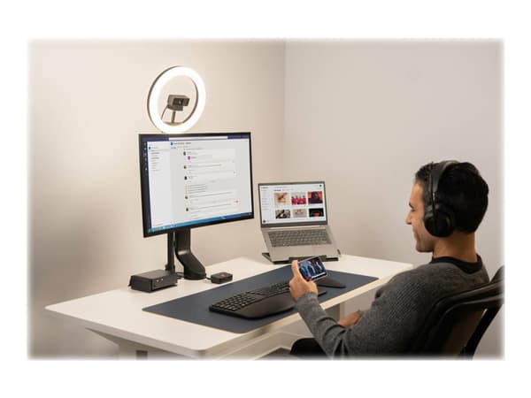 Kensington Pro Fit Ergo Wireless Keyboard - Tangentbord - trådlös - 2.4 GHz, Bluetooth 4.0 - amerikansk - svart