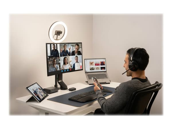 Kensington Pro Fit Ergo Wireless Keyboard - Tangentbord - trådlös - 2.4 GHz, Bluetooth 4.0 - amerikansk - svart