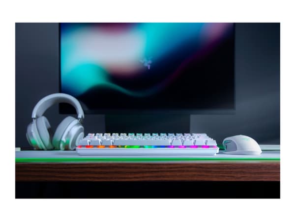 Razer Huntsman Mini, Mini, USB, QWERTY, Valkoinen