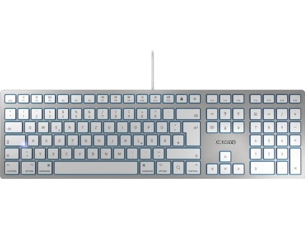 CHERRY KC 6000 SLIM FOR MAC tangentbord USB QWERTY Engelska (Storbritannien) Silver