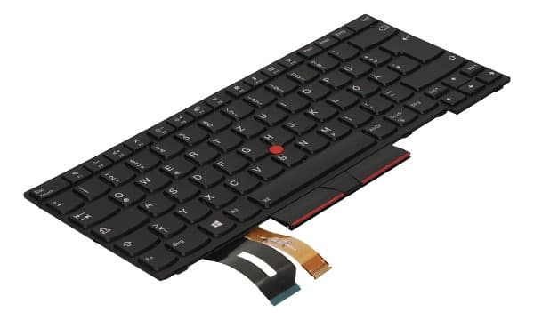 Lenovo - Ersättningstangentbord för bärbar dator - med Trackpoint, UltraNav - bakgrundsbelyst - tysk - svart - FRU