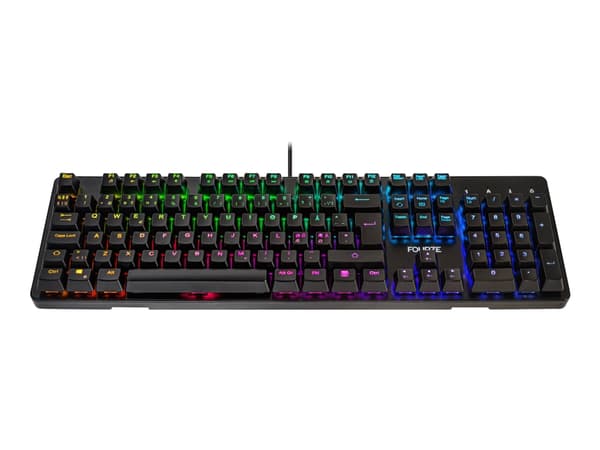Fourze GK130 - Gamingtastatur - Bagbelyst - Kablet (USB) - Växlar: Red - Nordisk - Sort