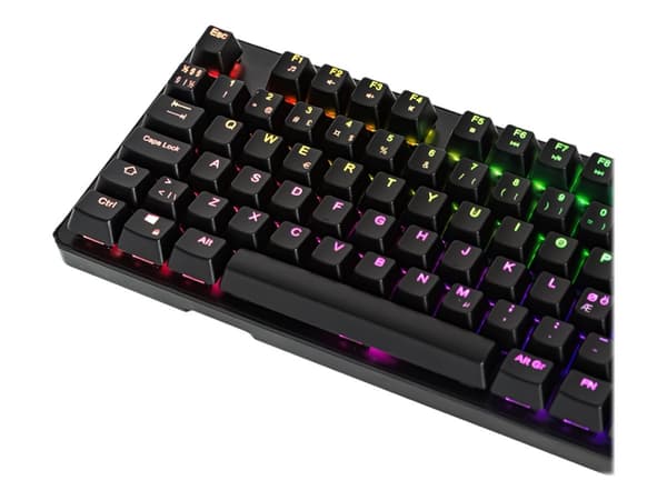Fourze GK130 - Gamingtastatur - Bagbelyst - Kablet (USB) - Växlar: Red - Nordisk - Sort