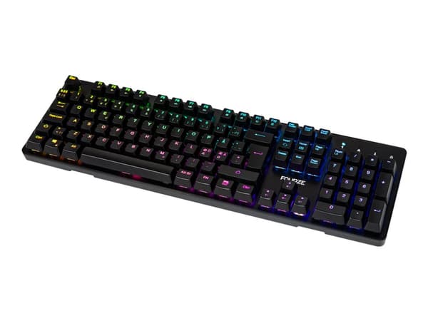 Fourze GK130 - Gamingtastatur - Bagbelyst - Kablet (USB) - Växlar: Red - Nordisk - Sort