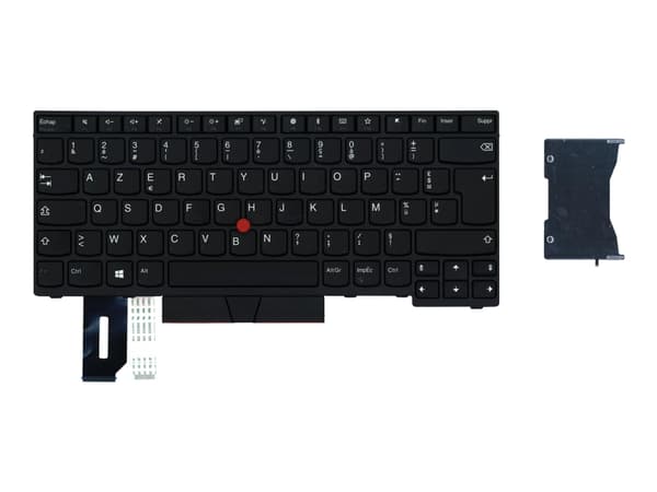 Lenovo - Ersättningstangentbord för bärbar dator - med Trackpoint, UltraNav - fransk - för ThinkPad E48X; E49X; L380; L380 Yoga; L390; L390 Yoga; L48