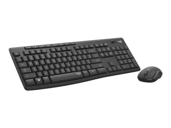 Logitech MK295 Silent - Tastatur- og mussett - trådløs - 2.4 GHz - US International - grafitt