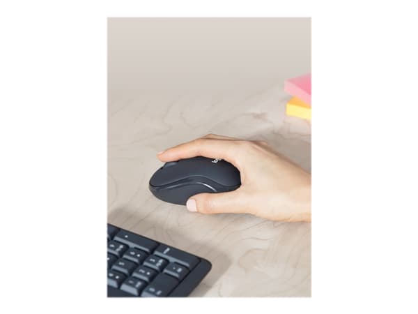 Logitech MK295 Silent - Tastatur- og mussett - trådløs - 2.4 GHz - US International - grafitt