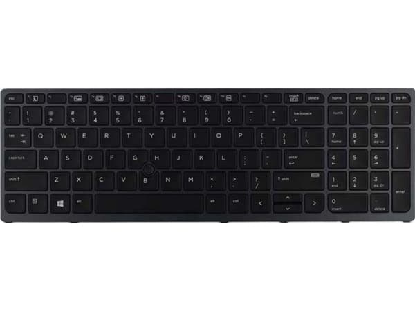 HP - Ersättningstangentbord för bärbar dator - bakgrundsbelyst - dansk - för ZBook 15 G3, 15 G4, 17 G3, 17 G4