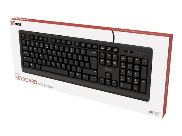 Trust Primo - Tangentbord - USB - QWERTY - Nederländerna Svart