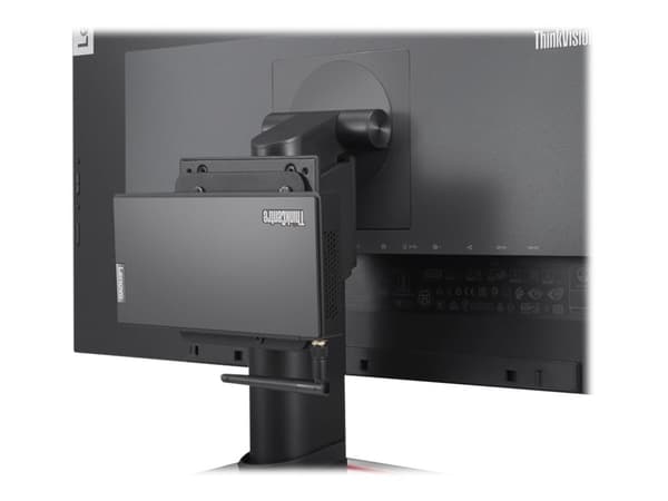Lenovo Tiny/Nano Monitor Clamp II - Tunn klient till bildskärmsmonteringskonsol - svart - för ThinkCentre M70q Gen 2; M70q Gen 3; M75t Gen 2; M80q Ge