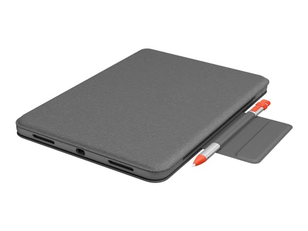 Logitech Folio Touch - Tastatur og folioveske - med styrepute - bakbelysning - Apple Smart connector - QWERTY - Pan Nordic - grafitt - for Apple 11-i