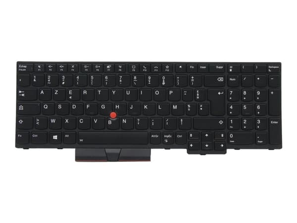 Chicony - Ersättningstangentbord för bärbar dator - bakgrundsbelyst - fransk - svart - för ThinkPad P15s Gen 1 20T4, 20T5