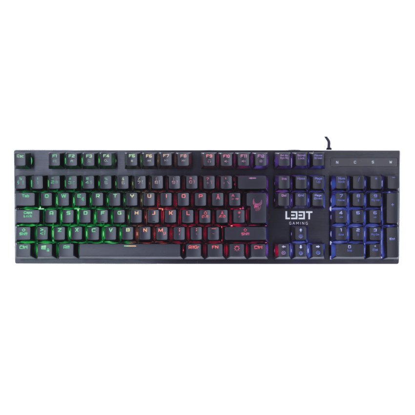 L33T Oseberg SemiMech Gaming Keyboard Rainbow