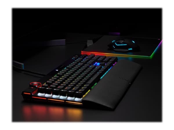 CORSAIR Gaming K100 RGB - Tangentbord - bakgrundsbelyst - USB - Nordisk - tangentbrytare: CORSAIR OPX RGB