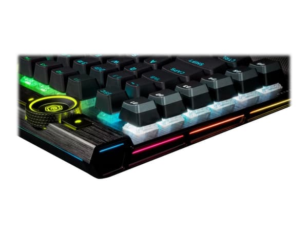 CORSAIR Gaming K100 RGB - Tangentbord - bakgrundsbelyst - USB - Nordisk - tangentbrytare: Cherry MX Speed RGB Silver-knappar - svart