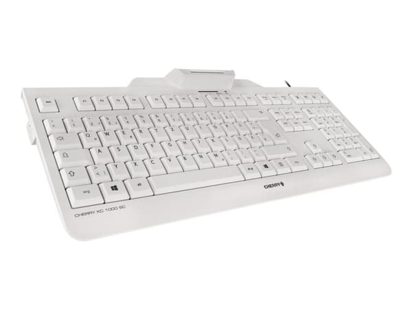 CHERRY KC 1000 SC - Tangentbord - USB - USA/Europa - tangentbrytare: CHERRY LPK - blekgrå Grå