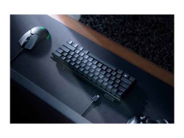 Razer Huntsman Mini - Tangentbord - bakgrundsbelyst - USB - amerikansk - tangentbrytare: Razer Linear Optical - svart