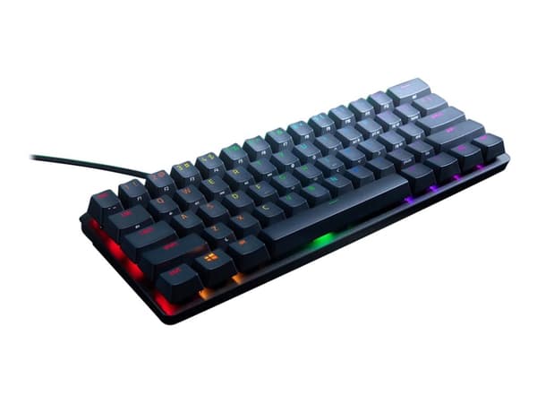 Razer Huntsman Mini - Tangentbord - bakgrundsbelyst - USB - amerikansk - tangentbrytare: Razer Linear Optical - svart Svart