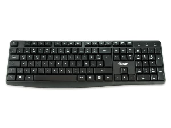 Equip 245212, full storlek (100 %), USB, QWERTY, sortering Svart